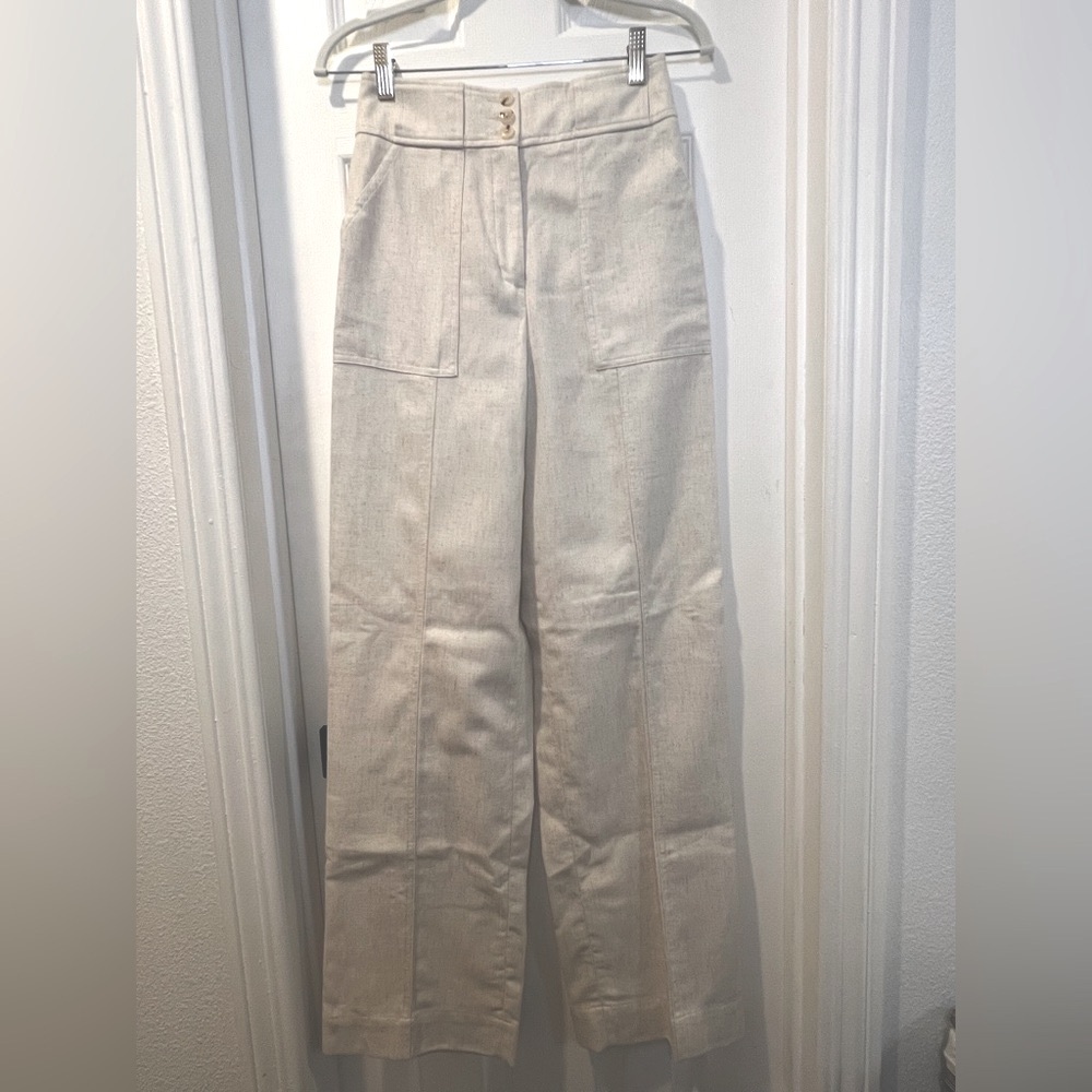 Express Linen blend Wide-Leg Pants